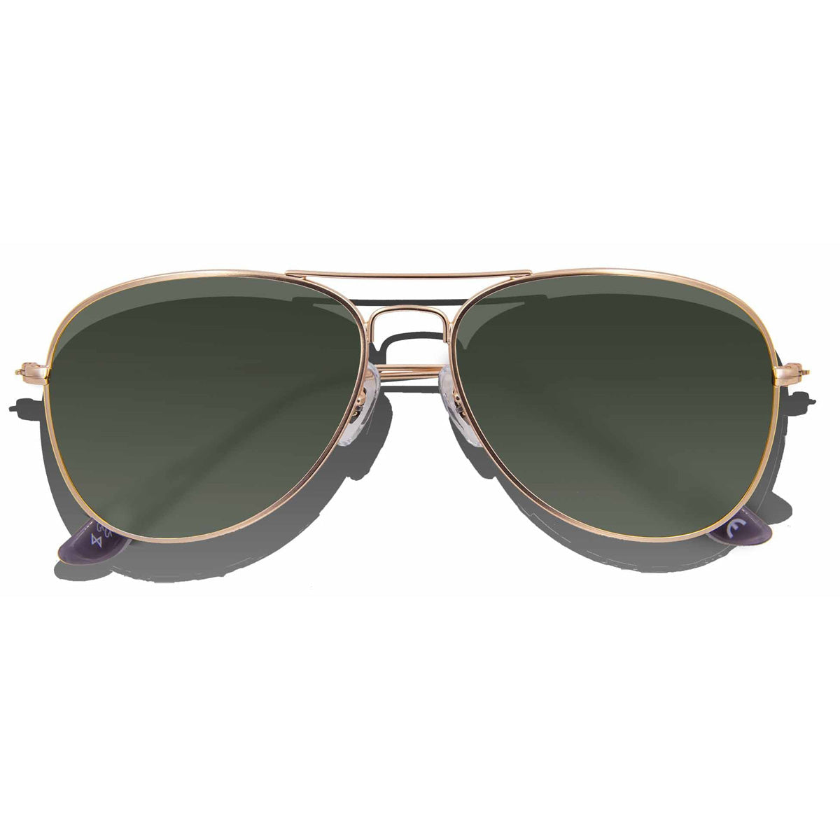Aviators - Non-Floating Everyday KZ London Aviator - Satin Rose Gold Frame / Green Lens