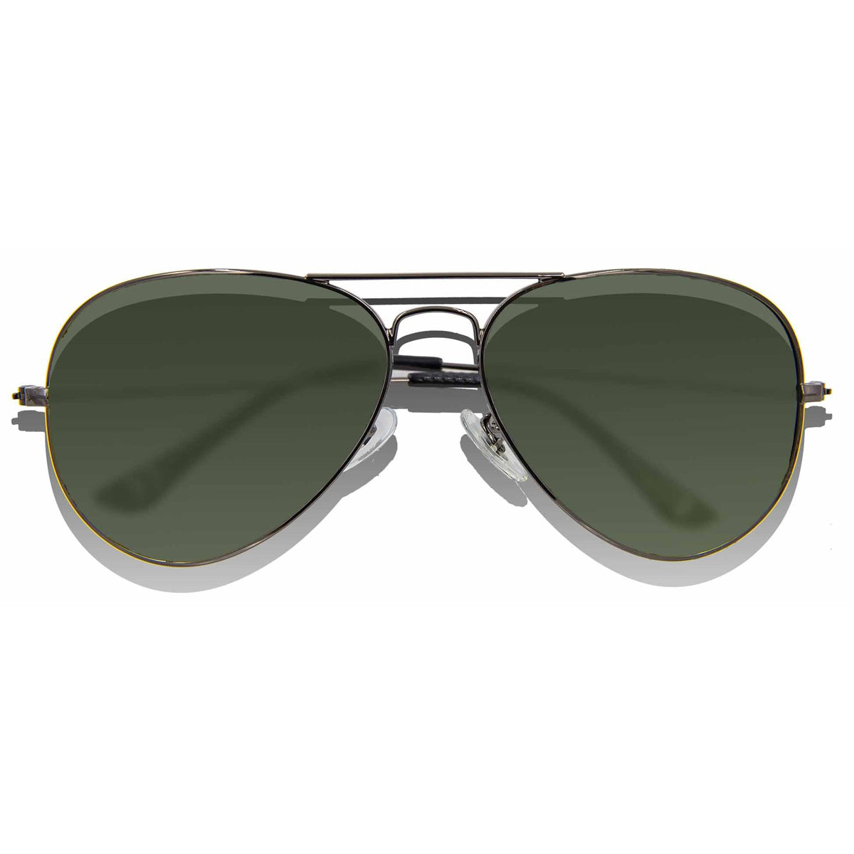 Aviators - Non-Floating Everyday KZ Olympia Aviator - Gunmetal Frame / Green Lens