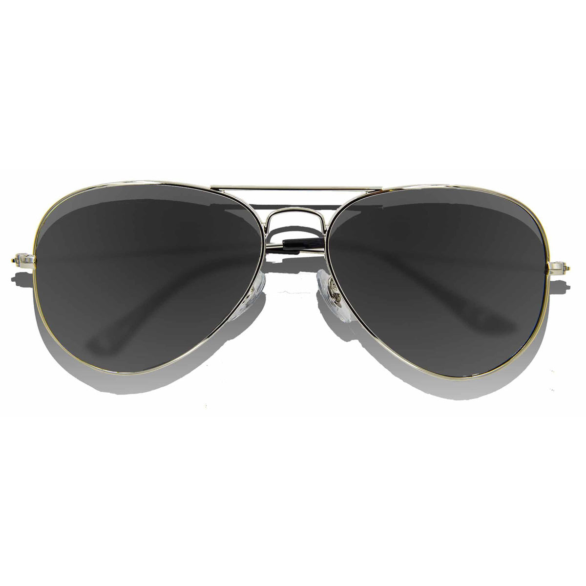 Aviators - Non-Floating Everyday KZ The Bronx Aviator - Silver Frame / Black Lens