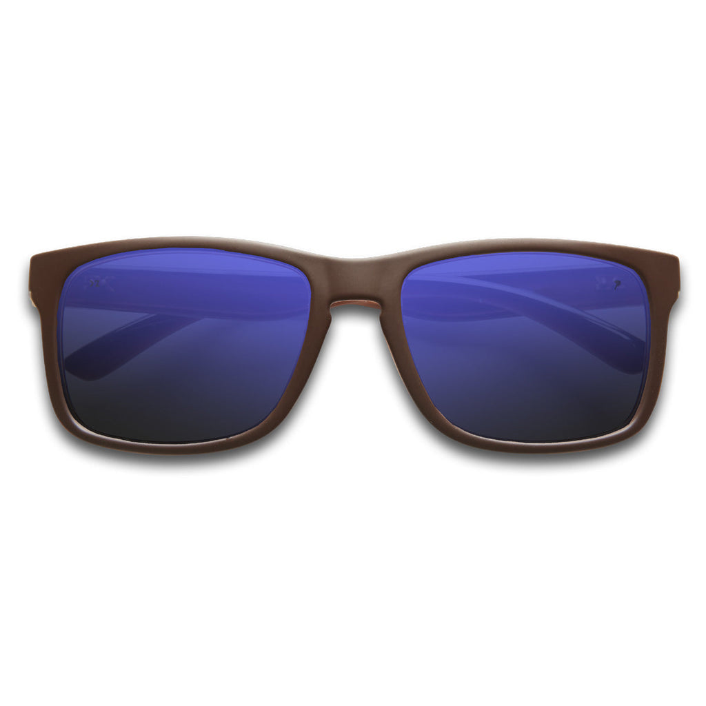 Lagos - Floating Sunglasses KZ Glossy Brown / Blue Gradient